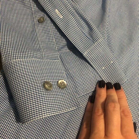 Kenneth Cole reaction size 2xl button up small checkered print 0016 - Picture 7 of 9